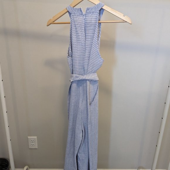 Blue and white stripe jumpsuit - Small - Picture 2 of 4